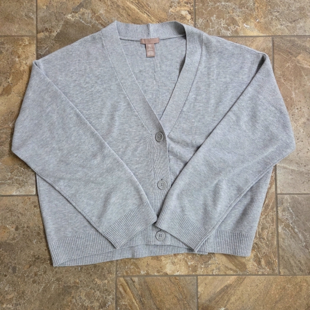 H&M Gray‎ Women's Cardigan Sweater XL
